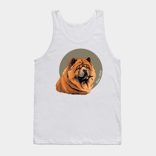 Chow Chow Dog Breed Cursive Graphic Tank Top by PoliticalBabes